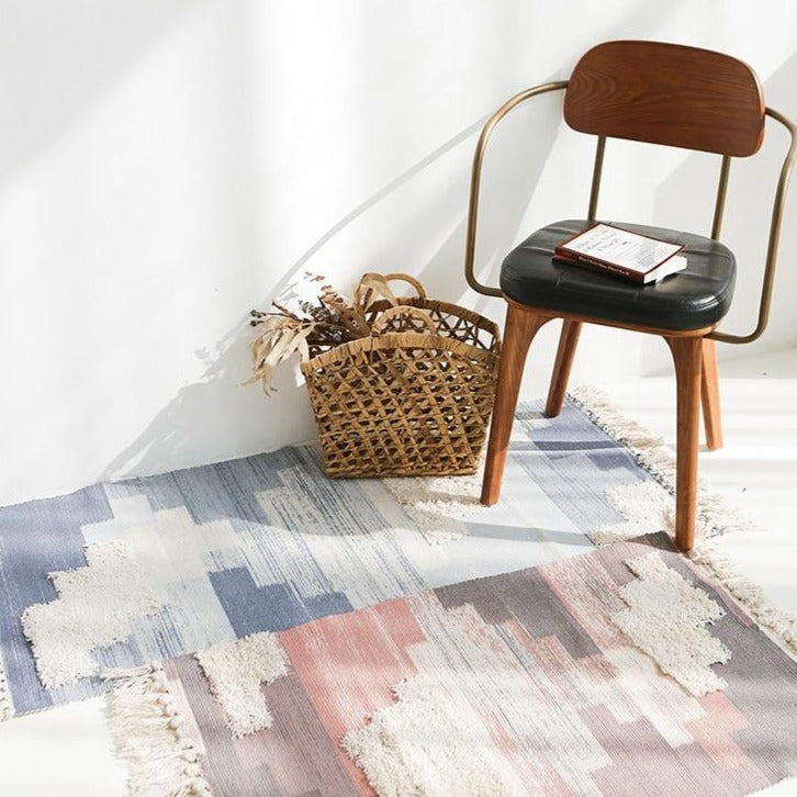 Hand Woven Kilim 100% Cotton Living Room Carpet - Hyggeh