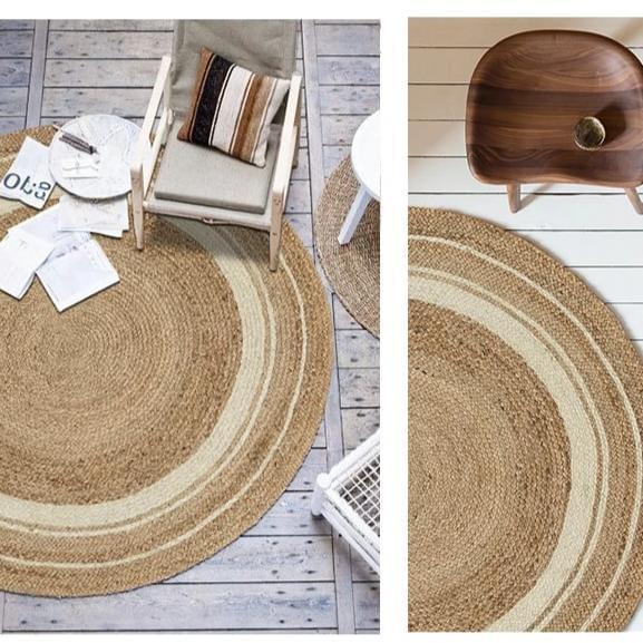 Natural Jute handmade knitted Carpet - Hyggeh