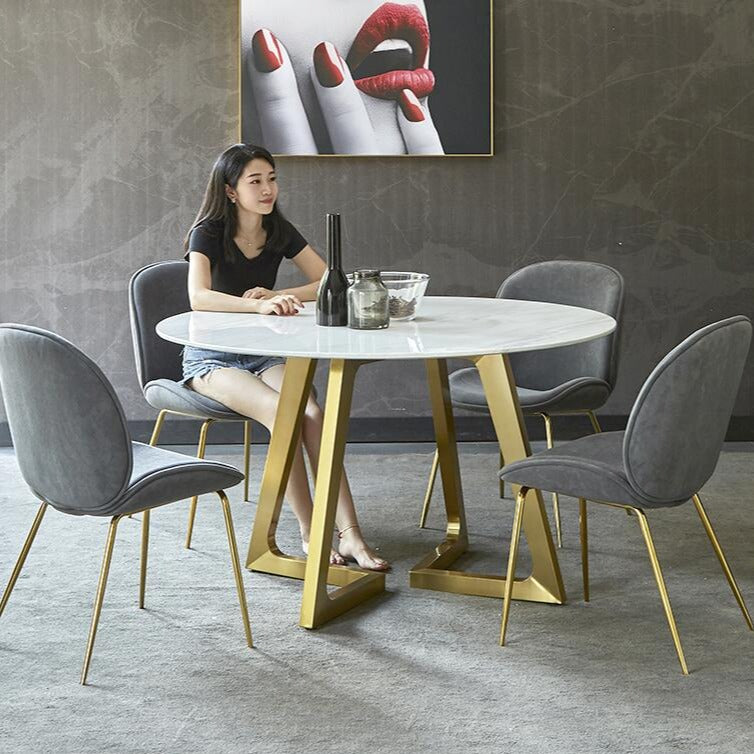 Nordic Marble Round Modern Table - Hyggeh