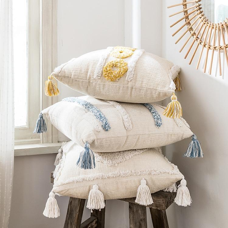 Tuft Tassels Handmade Moroccan Cushions - Hyggeh