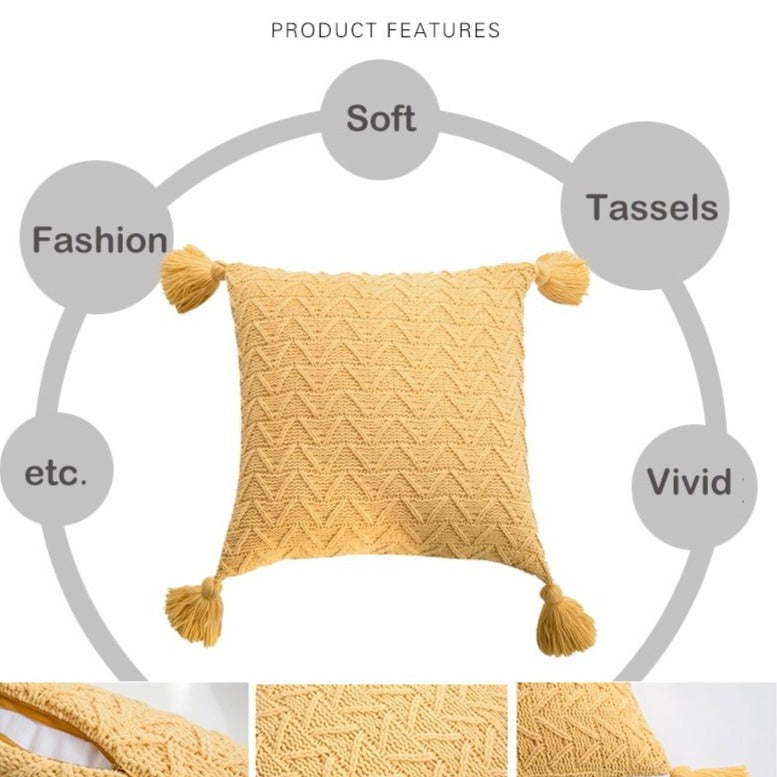 Soft Knit Cushion Solid Cover - Hyggeh