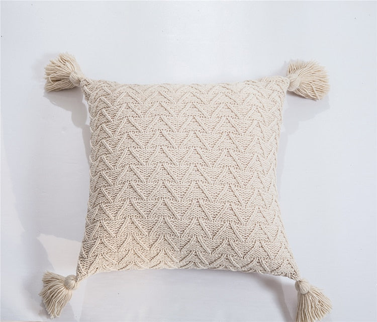 Soft Knit Cushion Solid Cover - Hyggeh