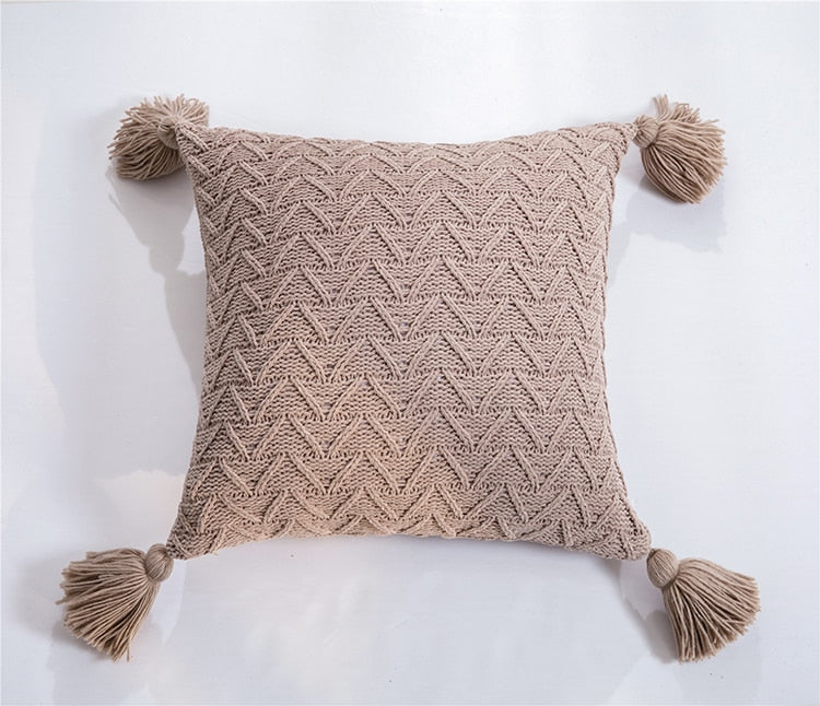 Soft Knit Cushion Solid Cover - Hyggeh