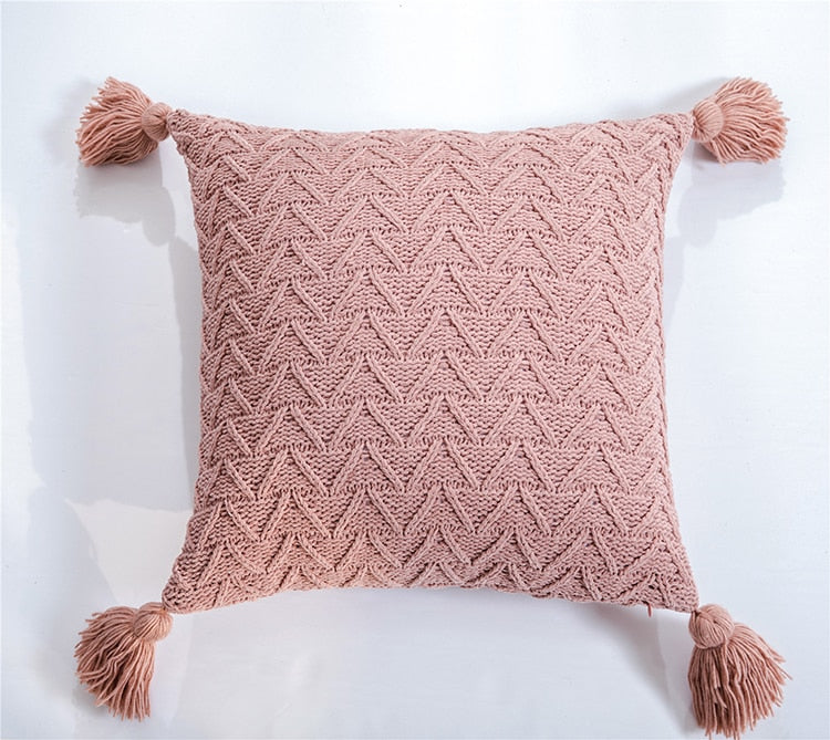 Soft Knit Cushion Solid Cover - Hyggeh