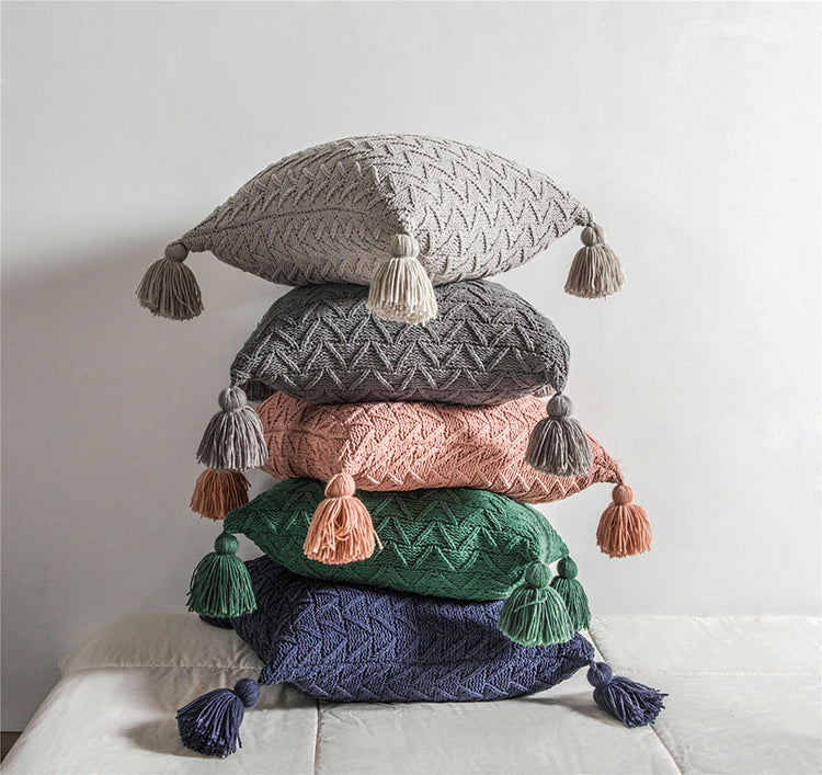 Soft Knit Cushion Solid Cover - Hyggeh