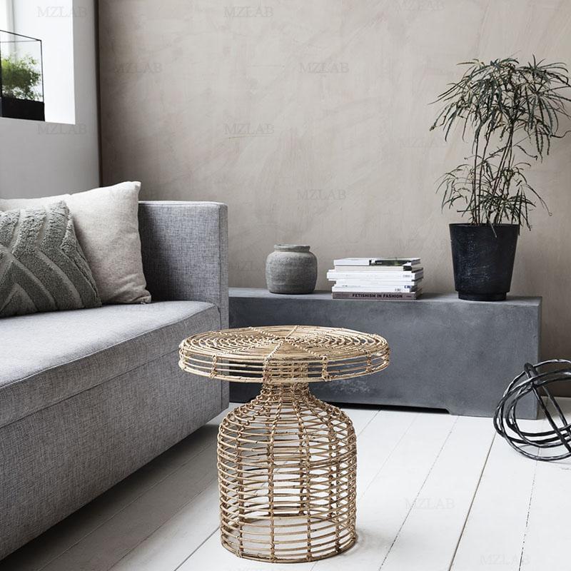 Nordic simple natural rattan coffee table - Hyggeh