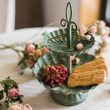 2-tiered Tray Antique Snack Plate - Hyggeh