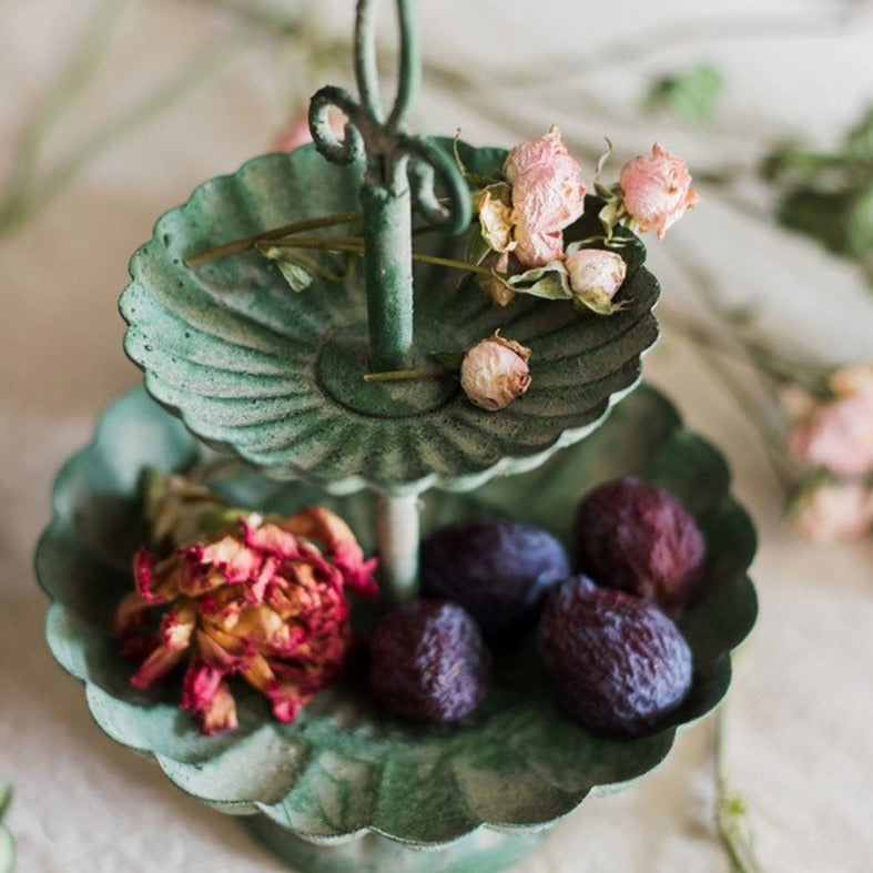 2-tiered Tray Antique Snack Plate - Hyggeh