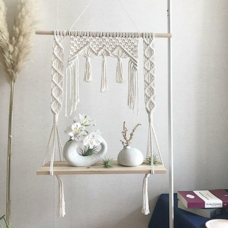 Handmade Macrame Knots Hanging Planter Basket - Hyggeh