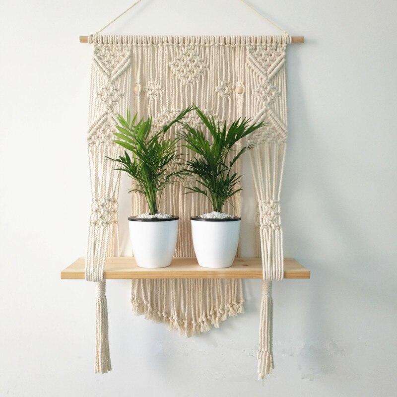 Handmade Macrame Knots Hanging Planter Basket - Hyggeh