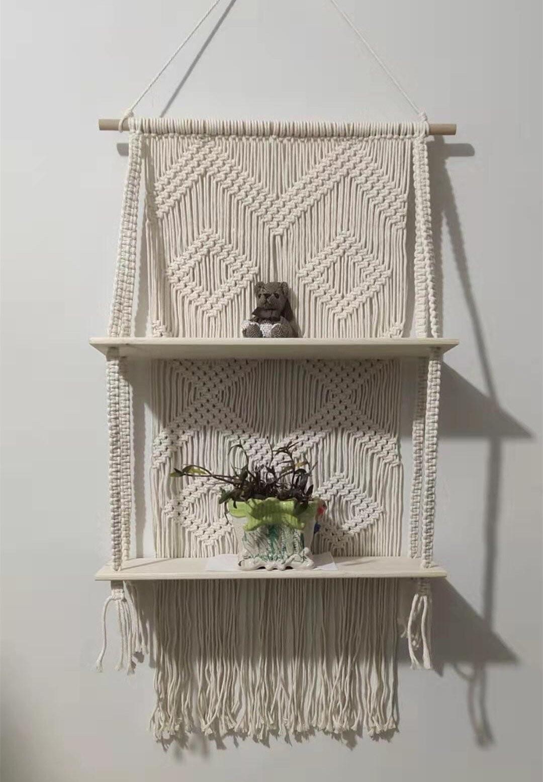 Handmade Macrame Knots Hanging Planter Basket - Hyggeh