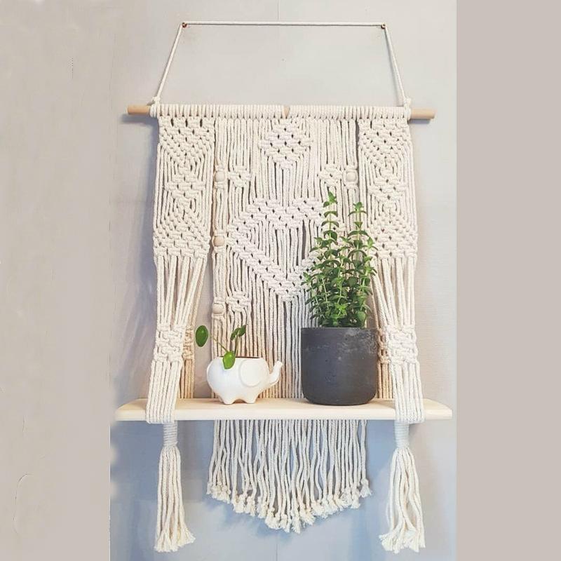 Handmade Macrame Knots Hanging Planter Basket - Hyggeh