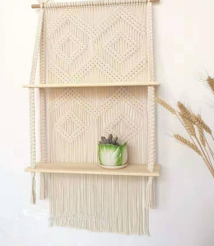 Handmade Macrame Knots Hanging Planter Basket - Hyggeh