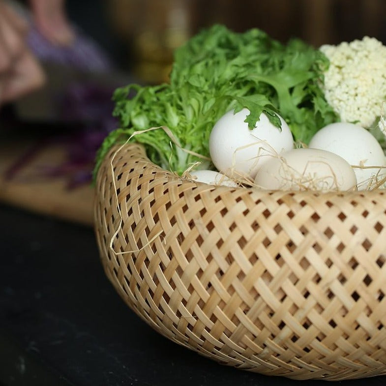 Bamboo Basket Kitchen Storage - Hyggeh