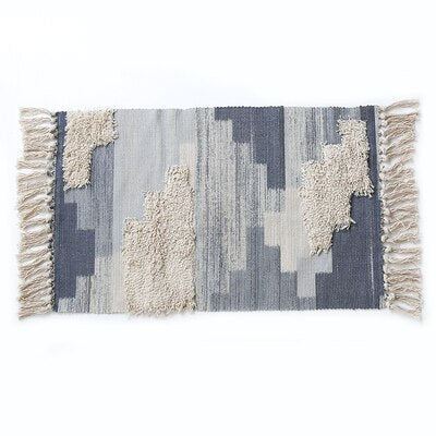 Hand Woven Kilim 100% Cotton Living Room Carpet - Hyggeh