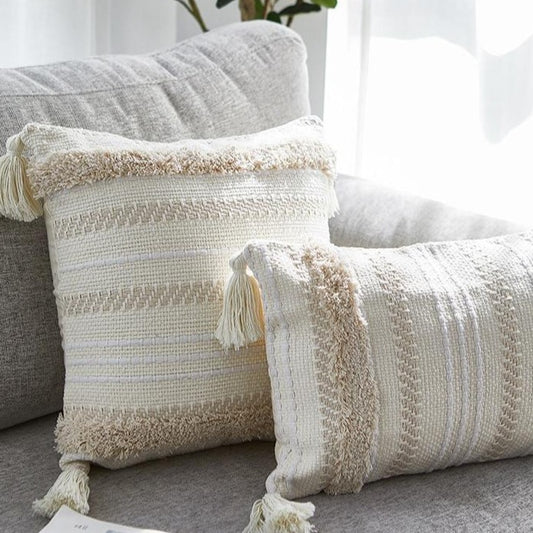 Cushion Nordic Tufted Tassel Morocco - Hyggeh