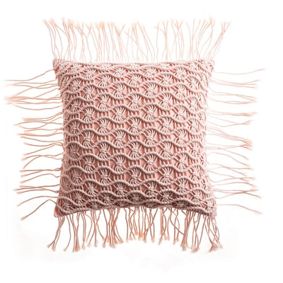 Hand-Woven Macrame Cotton Cushion Cover Six - Hyggeh