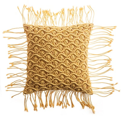 Hand-Woven Macrame Cotton Cushion Cover Six - Hyggeh