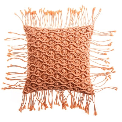 Hand-Woven Macrame Cotton Cushion Cover Six - Hyggeh