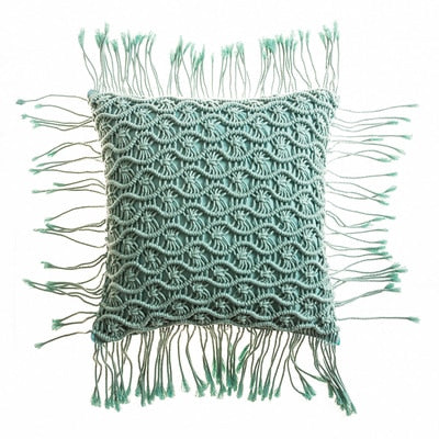 Hand-Woven Macrame Cotton Cushion Cover Six - Hyggeh