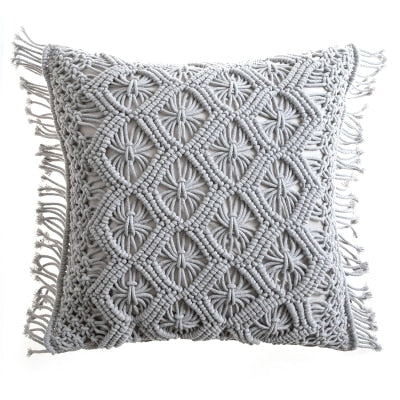 Hand-Woven Macrame Cotton Cushion Cover One - Hyggeh