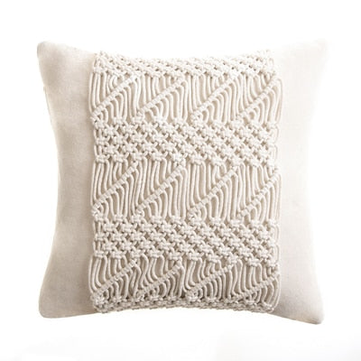 Hand-Woven Macrame Cotton Cushion Cover Four - Hyggeh