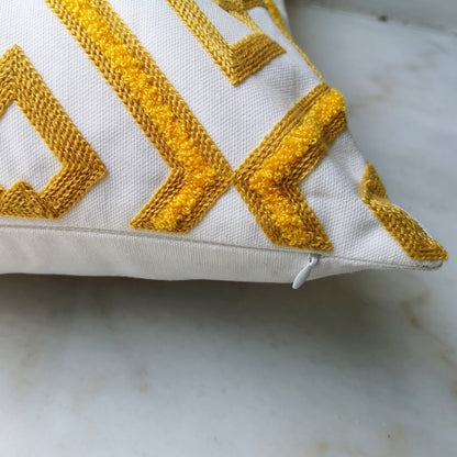 Yellow Cushion Cover Cute Diamond Geometric 45x45cm Sofa Bed - Hyggeh