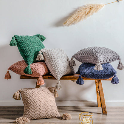 Soft Knit Cushion Solid Cover - Hyggeh