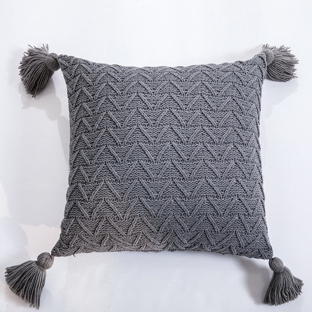 Soft Knit Cushion Solid Cover - Hyggeh