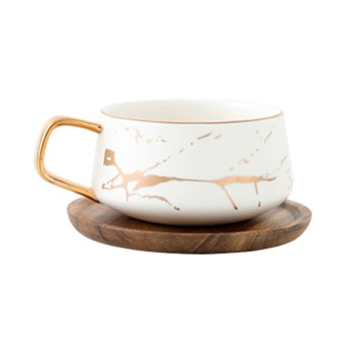 Long Marble Coffee Mugs