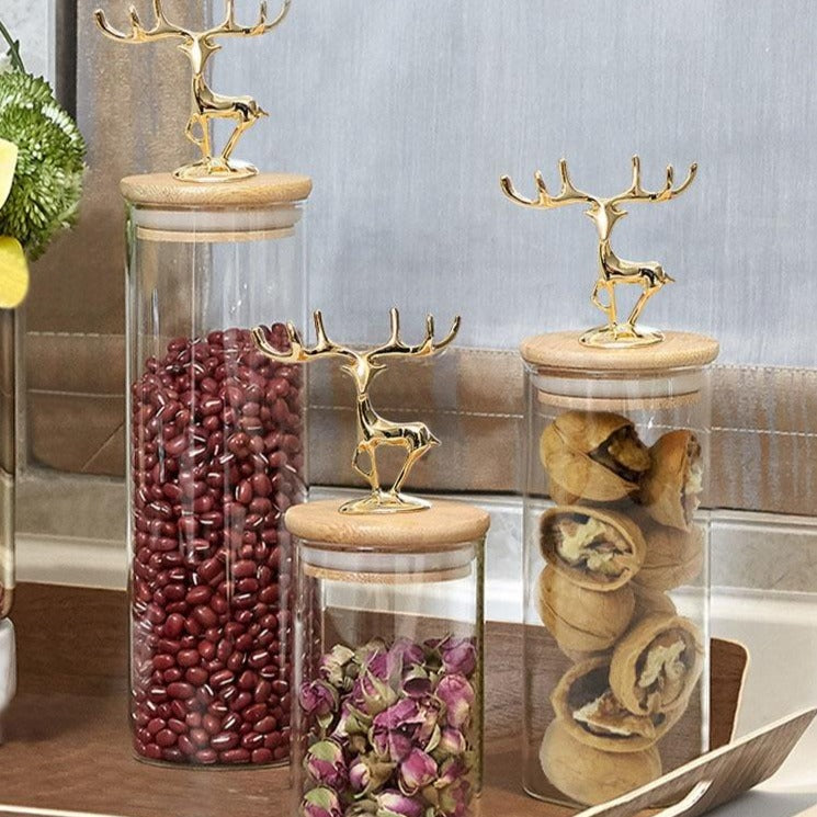 European Golden Deer Tea Candy Jar - Hyggeh