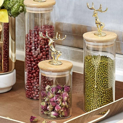 European Golden Deer Tea Candy Jar - Hyggeh