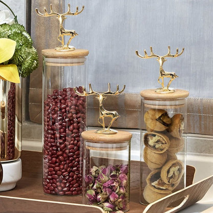 European Golden Deer Tea Candy Jar - Hyggeh