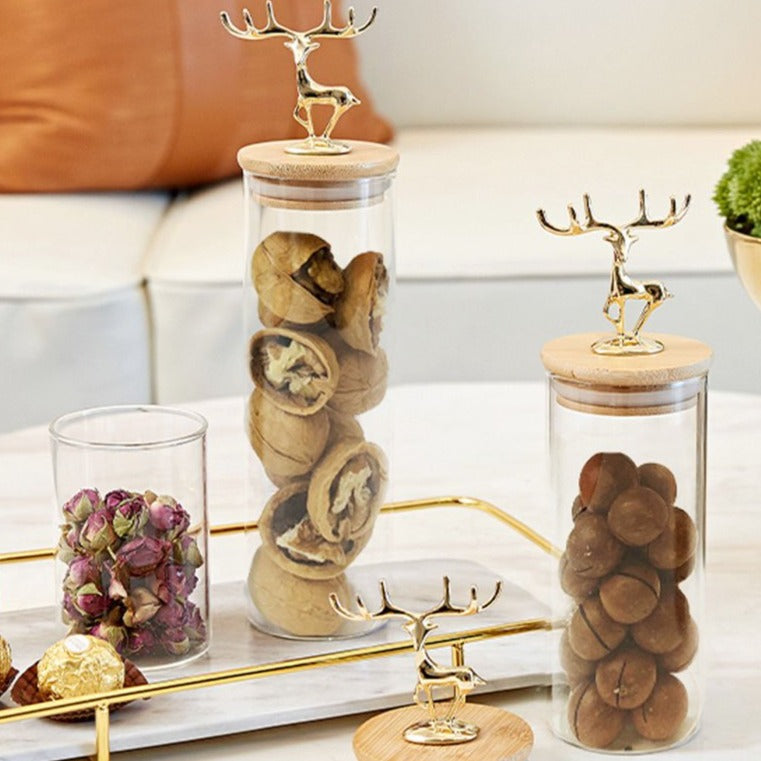 European Golden Deer Tea Candy Jar - Hyggeh