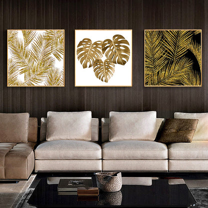 Abstract Amazon Gold Luxury Posters Nordic Canvas Art Painting - Hyggeh