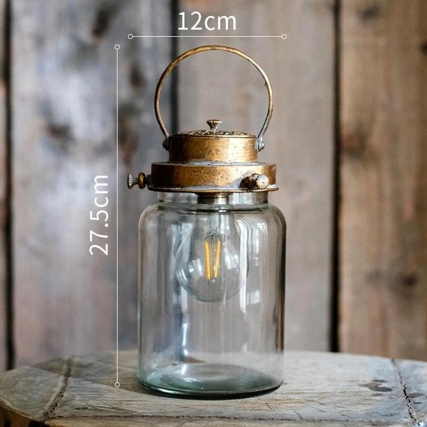 Metal Retro Glass Stand Candle Holder Lantern - Hyggeh