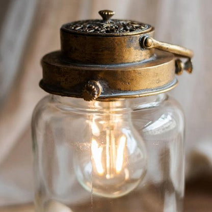 Metal Retro Glass Stand Candle Holder Lantern - Hyggeh