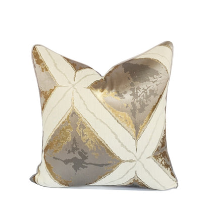 Nordic rice golden geometry European flower luxury pillow - Hyggeh