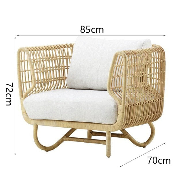 Wicker Hygge Ball Chair Natural Rattan - Hyggeh