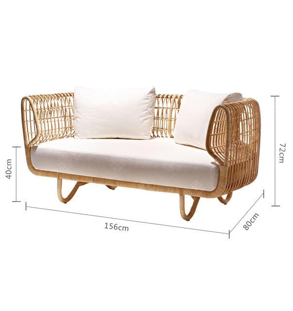 Wicker Hygge Ball Chair Natural Rattan - Hyggeh