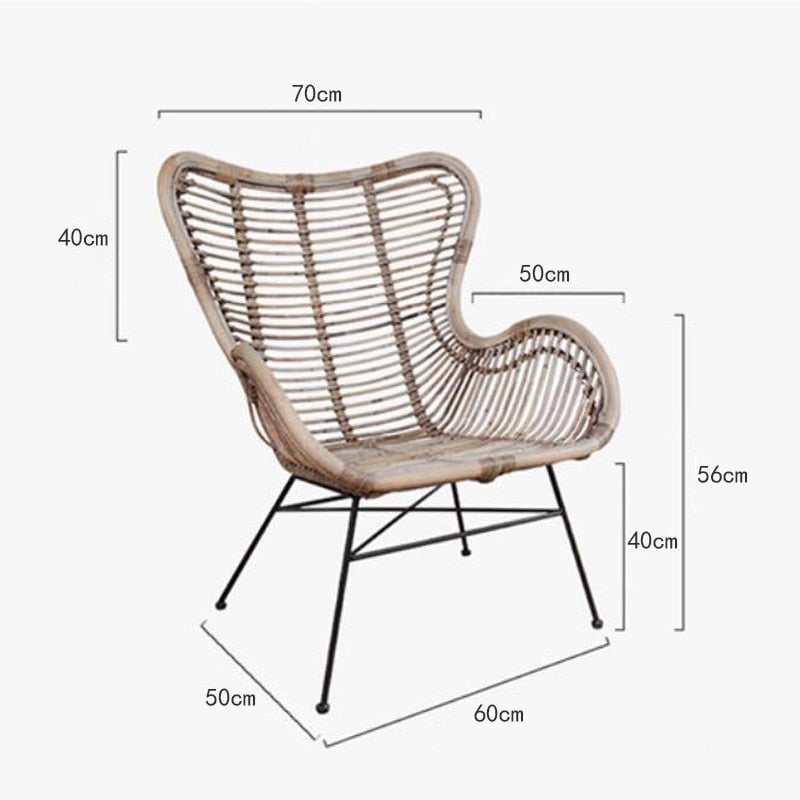 Retro Rattan Handmade Lounge Chairs - Hyggeh