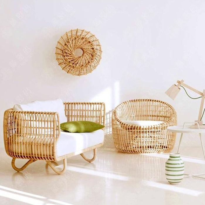 Wicker Hygge Ball Chair Natural Rattan - Hyggeh