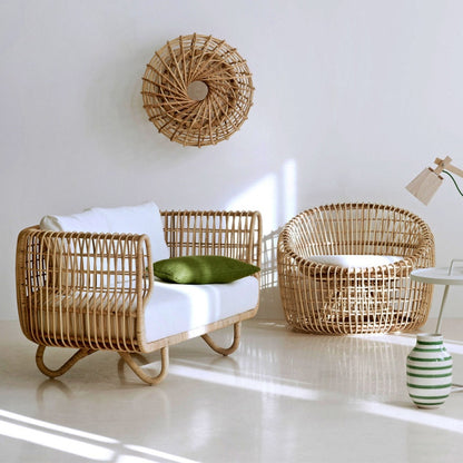 Wicker Hygge Ball Chair Natural Rattan - Hyggeh