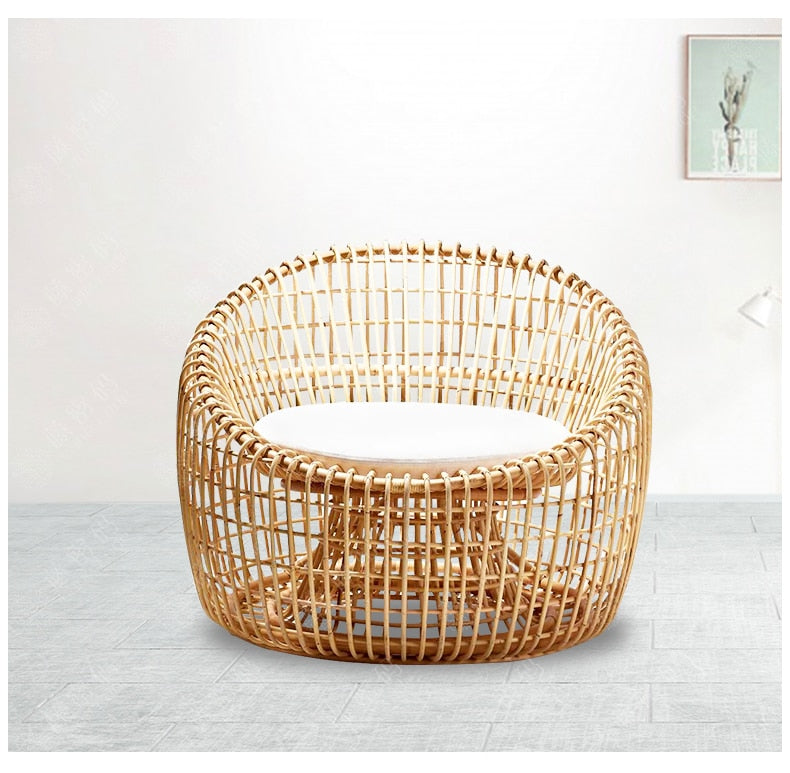 Wicker Hygge Ball Chair Natural Rattan - Hyggeh