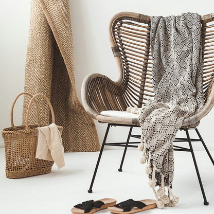 Retro Rattan Handmade Lounge Chairs - Hyggeh