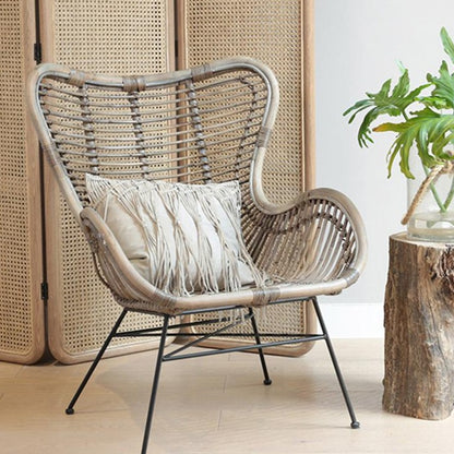 Retro Rattan Handmade Lounge Chairs - Hyggeh