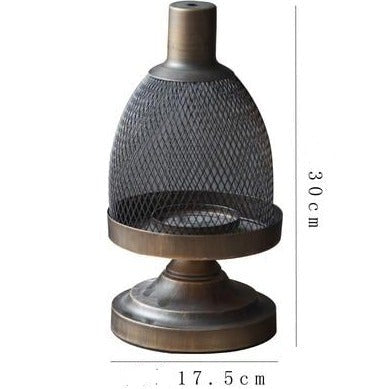 Retro Vintage Metal Pedestal -Mesh Dome Candle Holders - Hyggeh