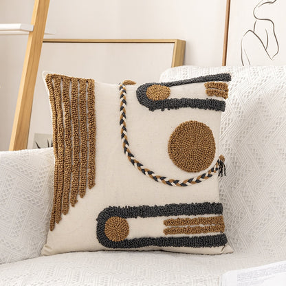 Boho Coffee Loop Tufted Cushion Cover - Hyggeh