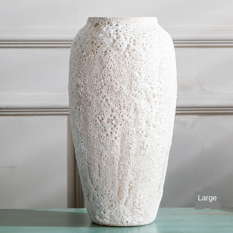 Modern Zen White Ceramic Handmade Flower Vase - Hyggeh