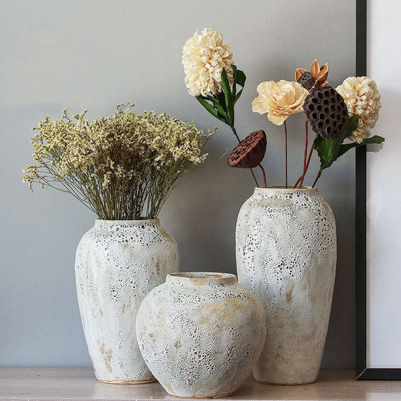 Modern Zen White Ceramic Handmade Flower Vase - Hyggeh